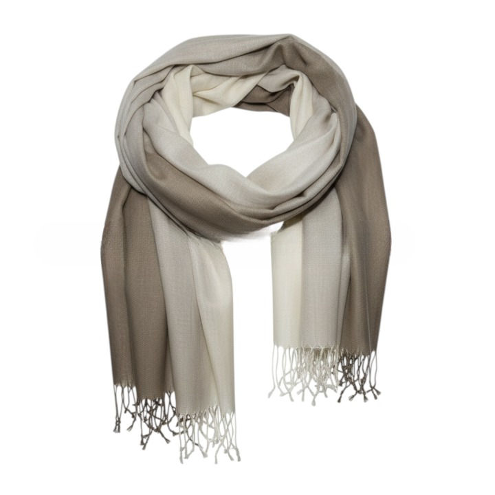 Parisian Ivory/White Wool Foulard